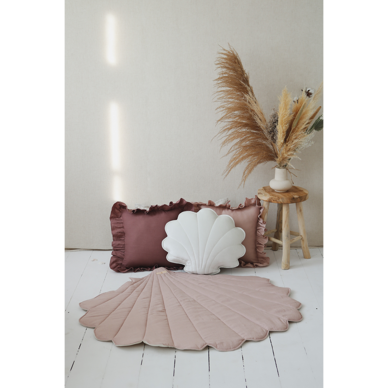 Leinen-Muschelmatte „Powder Pink“