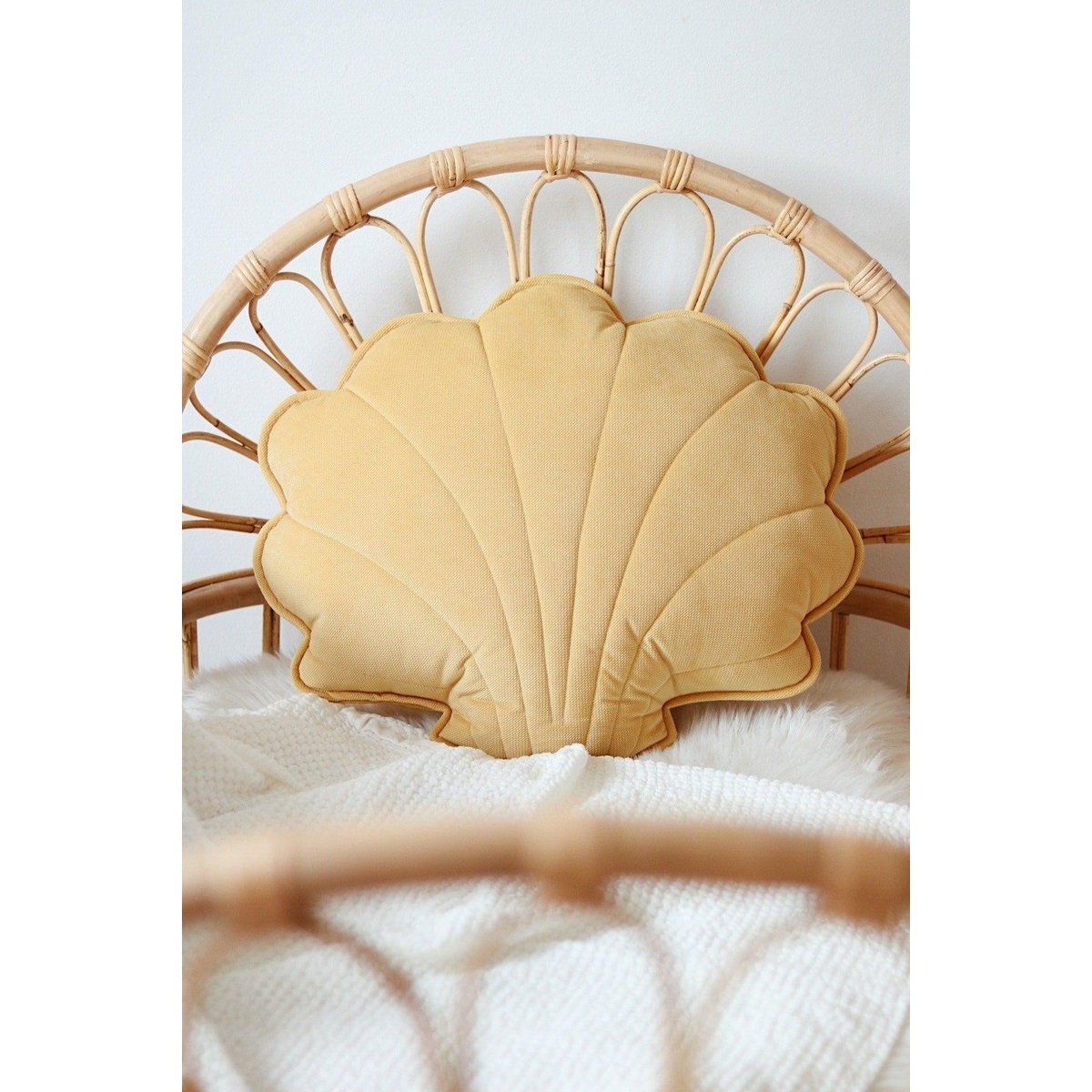 Samt-Muschelkissen „Honey“