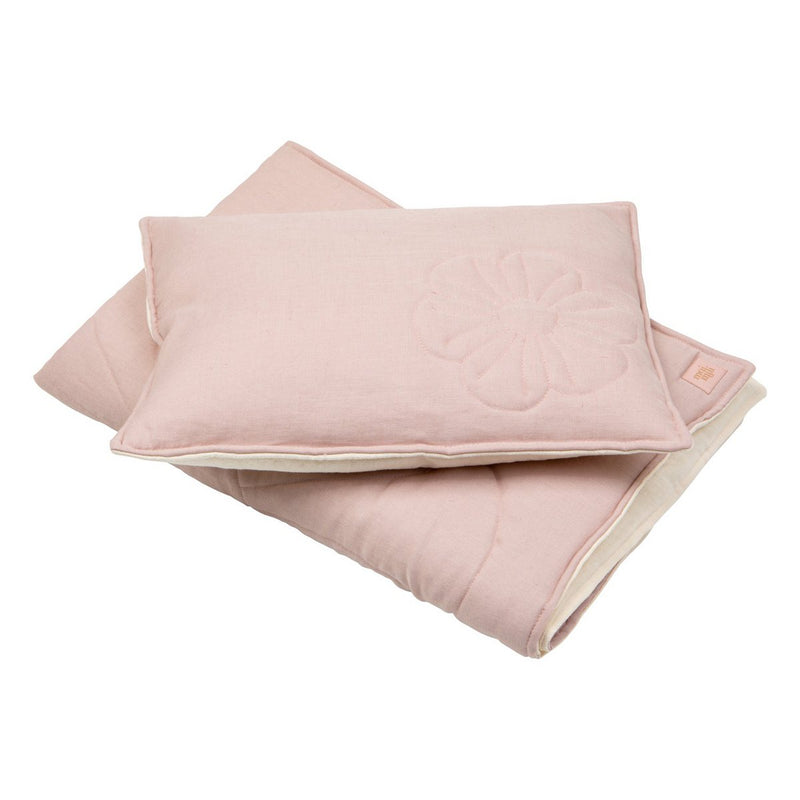 Leinen-Bettset „Bloom Powder Rose“