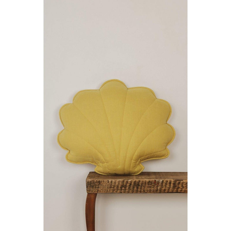 Leinen-Muschelkissen „Honey Shell“