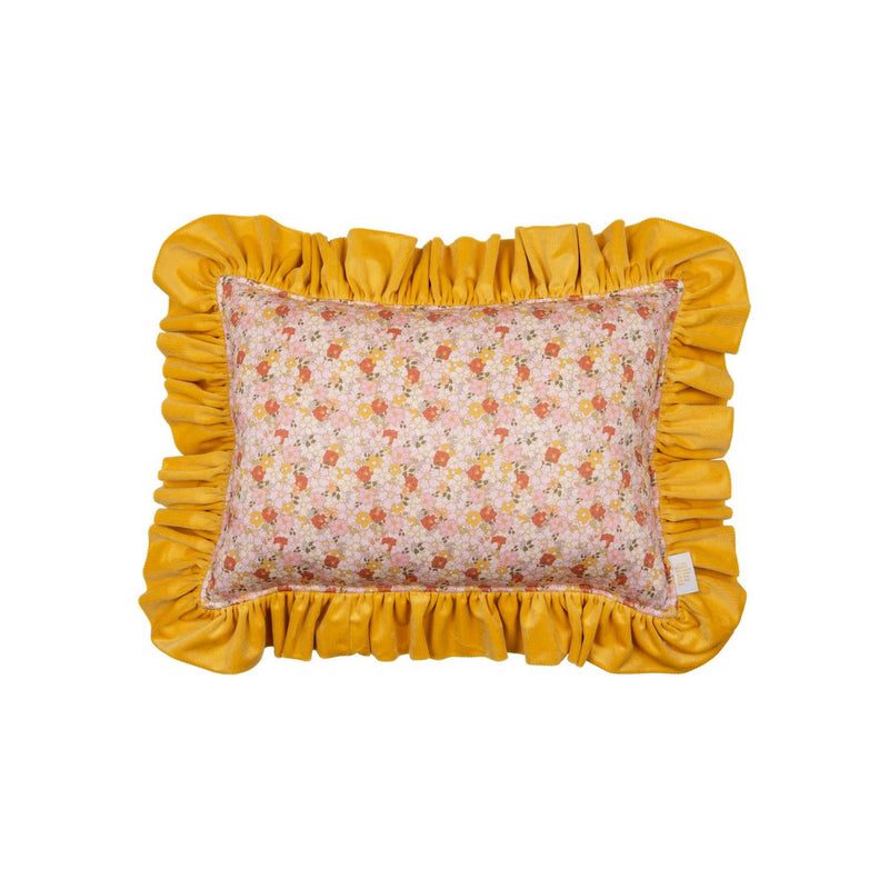 Dekokissen mit Rüschen „Sommergarten“