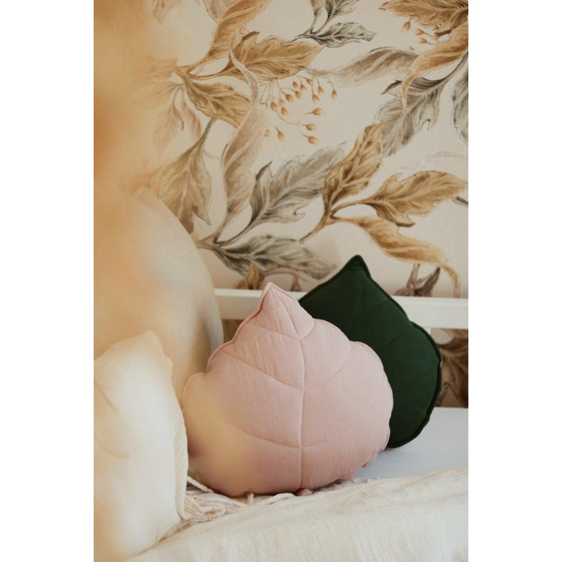Leinen-Blattkissen „Powder Rose“