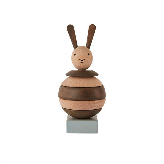 Stapelkaninchen aus Holz – Ø9 × H20,5 cm von OYOY MINI