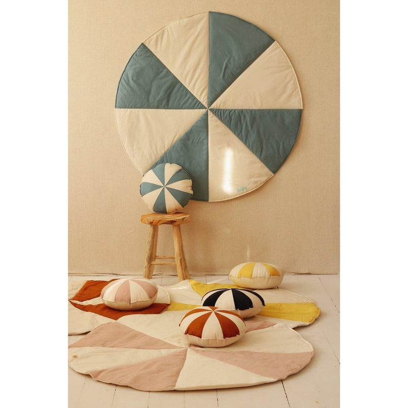 Runde Patchwork-Matte „Blue Candy“