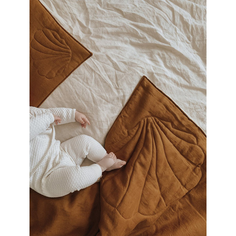Leinen-Bettset „Caramel Shell“ – Large
