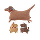 Hunsi-Hund mit zwei Welpen Coco & Max – H36 × L35 × B16 cm/h17 × L14 × B6 cm von OYOY MINI