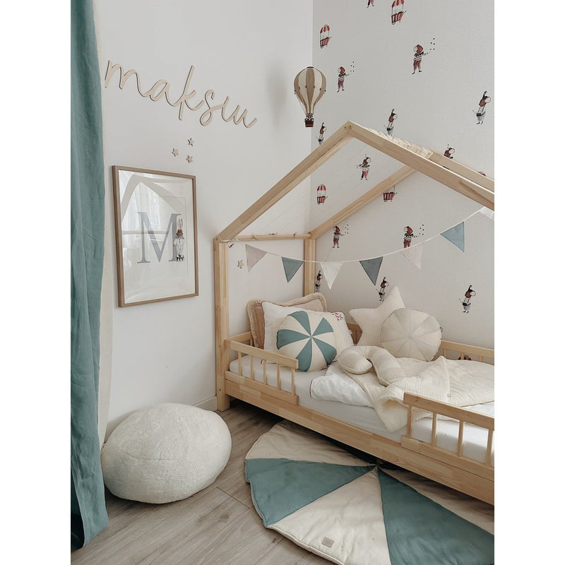 Patchwork-Lollipop-Kissen „White Lamb“