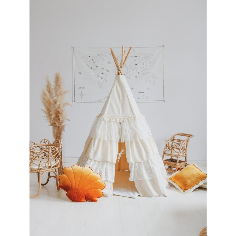 Moi Mili Tipi-Zelt mit Rüschen „Shabby Chic“ – Produktfoto 3