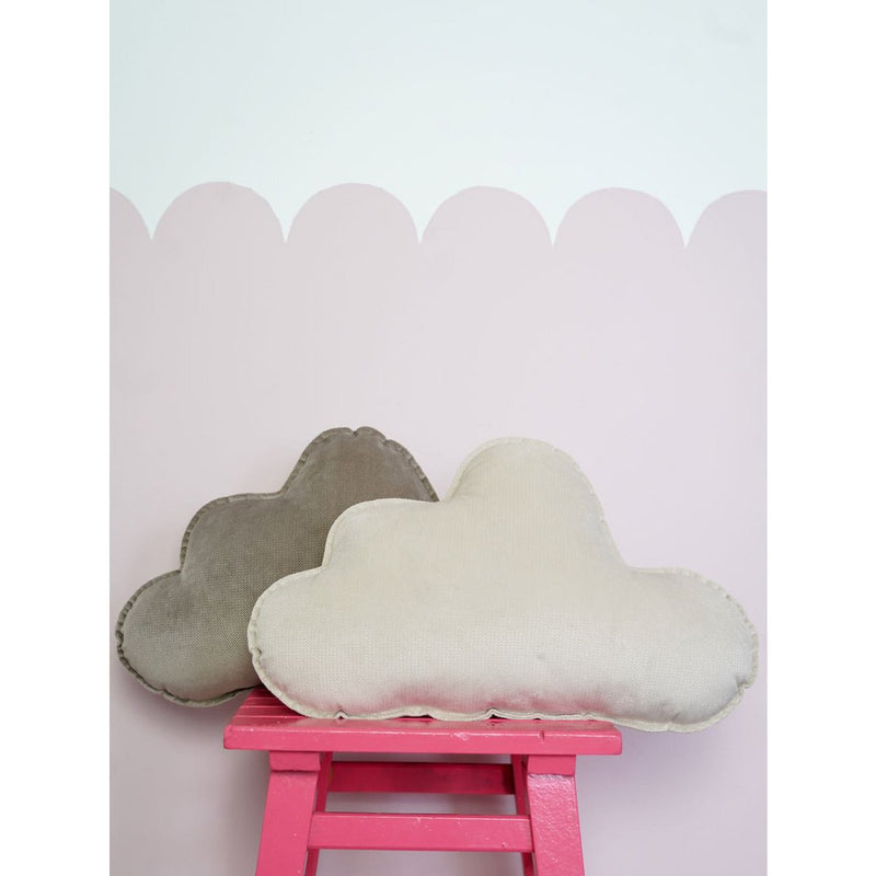 Samtwolkenkissen „Creme“