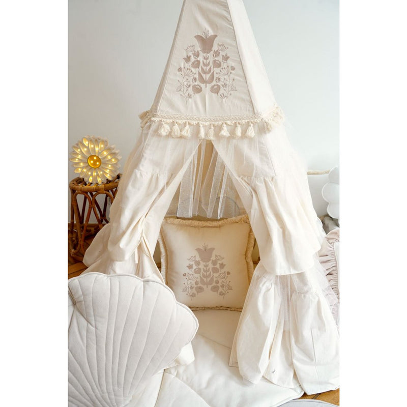 Baumwoll-Tipi „Boho Embroidery“