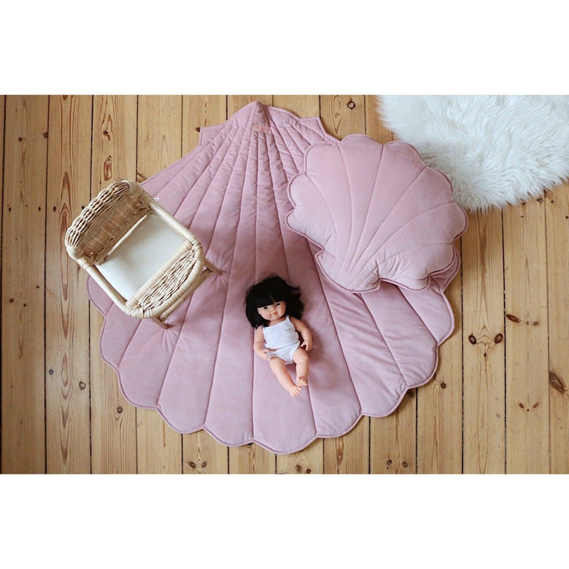 Samt-Muschelkissen „Blush Shell“