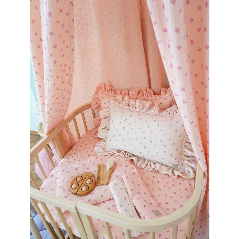 Kinderzimmer-Baldachin „Rosa Vergissmeinnicht“