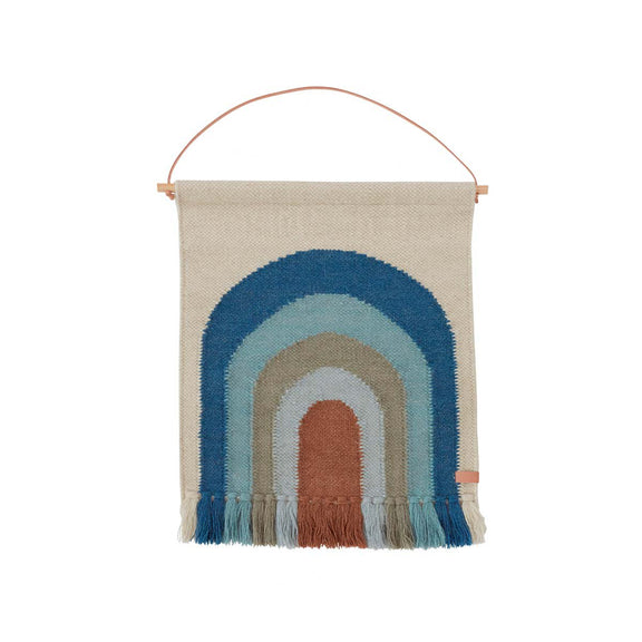 Follow the Rainbow Mini-Wandteppich – Hellblau – H69 × B55 cm von OYOY MINI