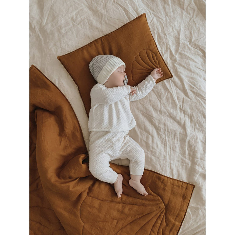 Leinen-Bettset „Caramel Shell“ – Large