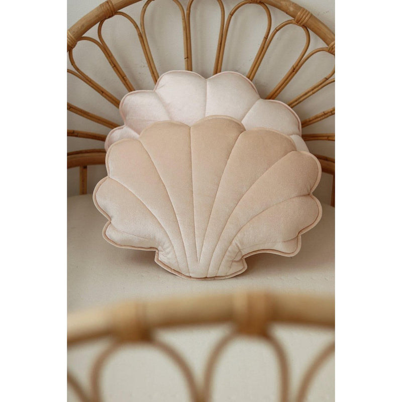 Samt-Muschelkissen „Apricot Pearl“