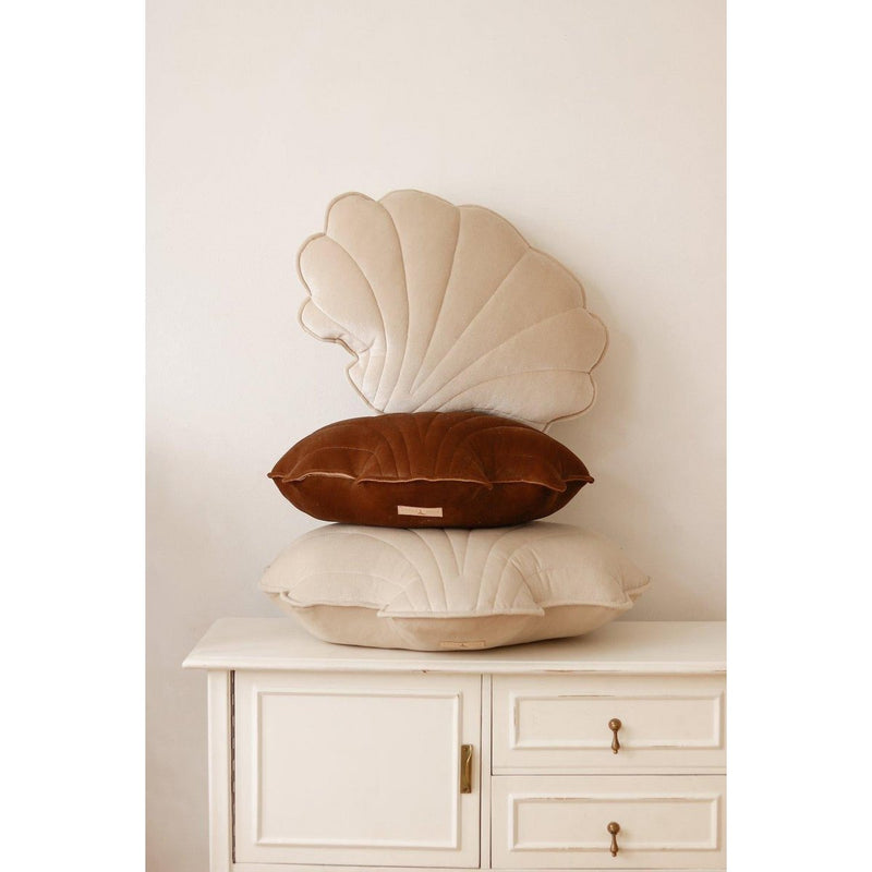 Samt-Muschelkissen „Cream Pearl“