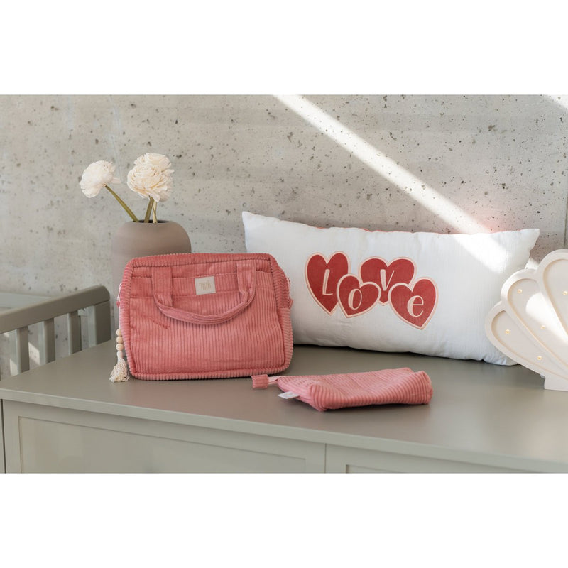 Cord-Kosmetiktaschen-Set „Coral“