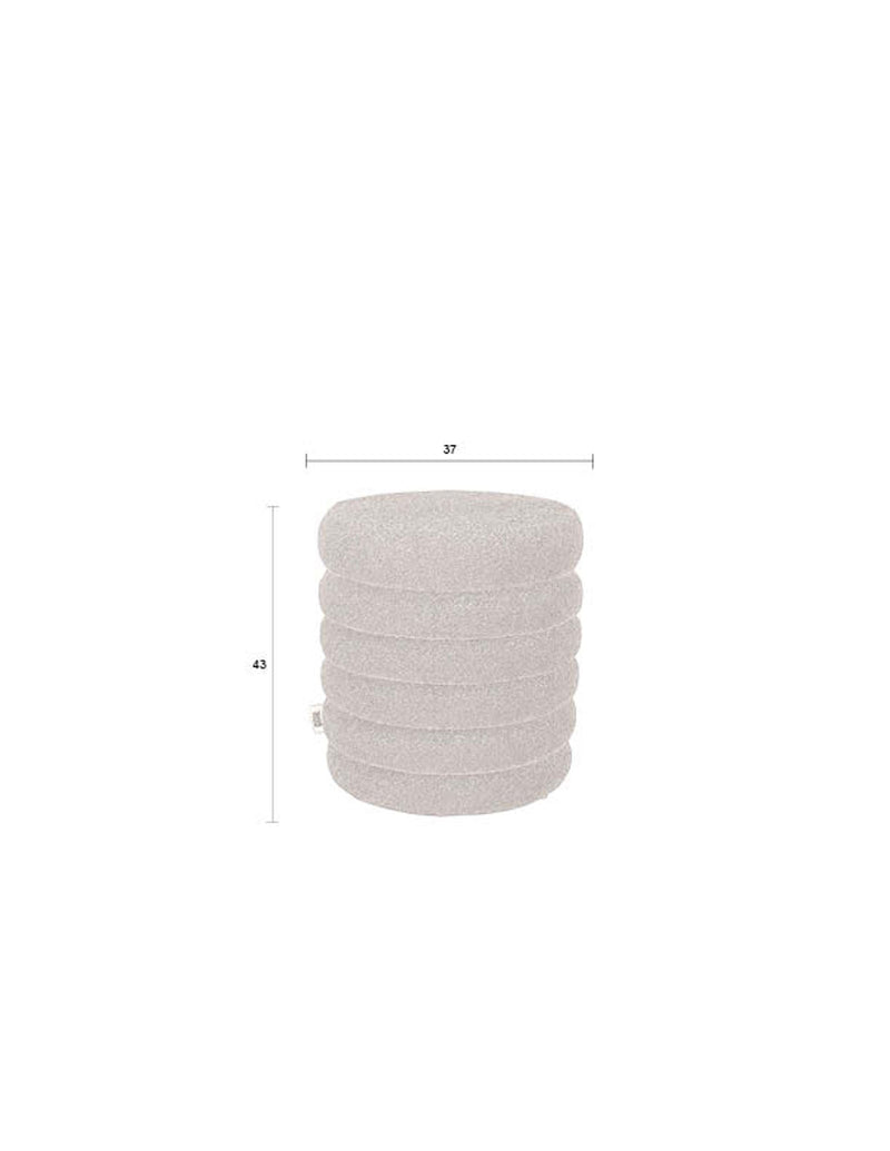 Dutchbone Hocker Fern – Schwarz – Produktdarstellung