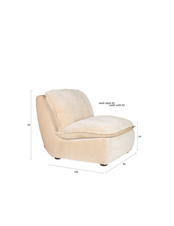 Dutchbone Loungesessel Radley – Beige – Produktdarstellung