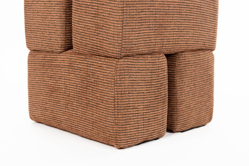 White Label Living Hocker Staple – Terrakotta – Detailansicht