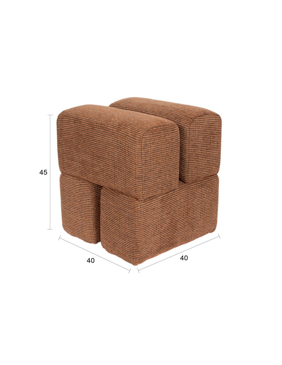 White Label Living Hocker Staple – Terrakotta – Produktdarstellung