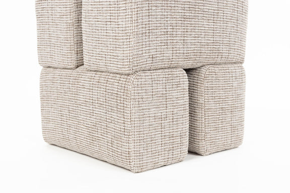 White Label Living Hocker Staple – Braun – Detailansicht