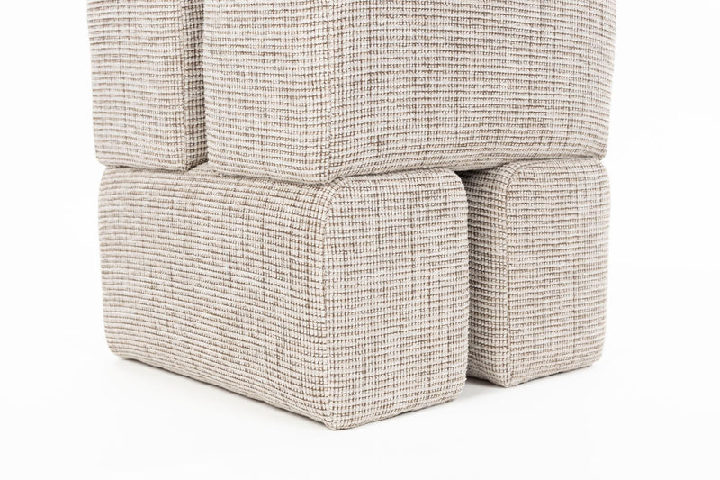 White Label Living Hocker Staple – Braun – Detailansicht