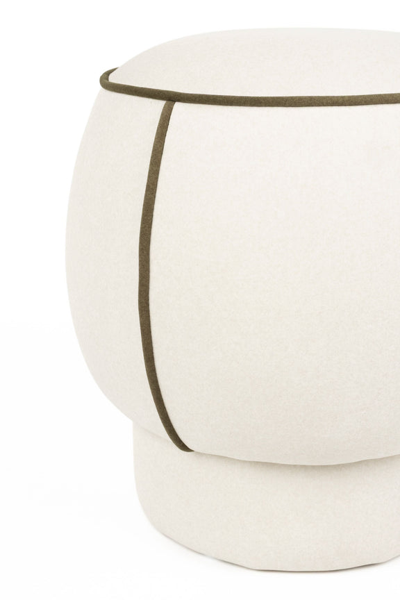 White Label Living Hocker Marina – Weiß – Detailansicht