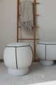 White Label Living Hocker Marina – Weiß im Wohnambiente