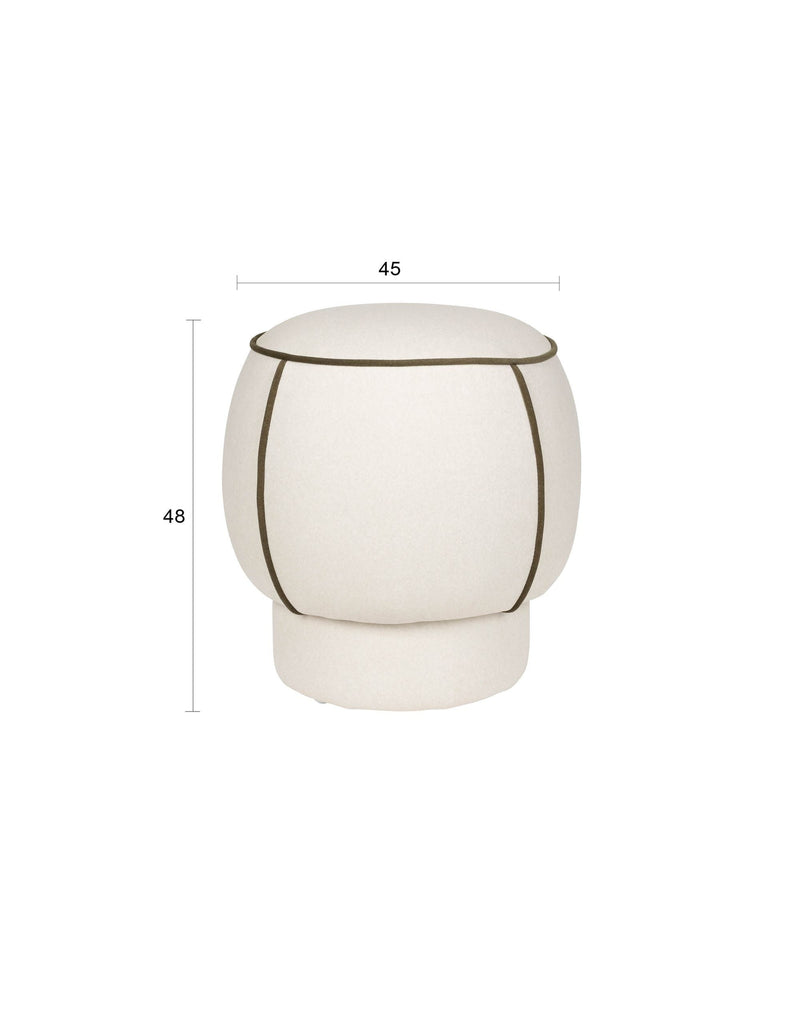 White Label Living Hocker Marina – Weiß – Produktdarstellung