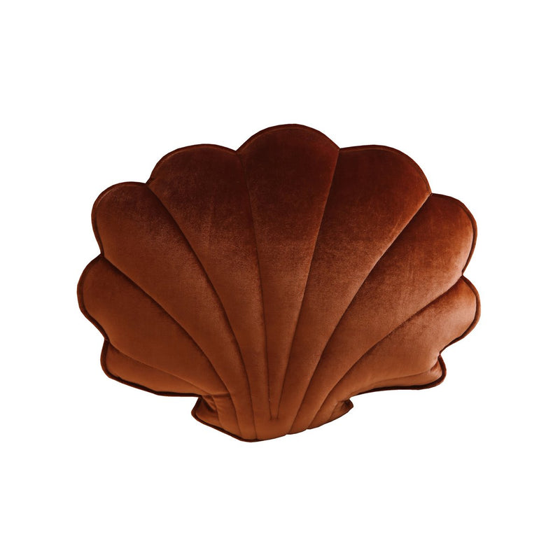 Samt-Muschelkissen „Copper Pearl“