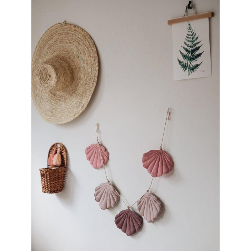 Leinen-Muschelgirlande „Blush“