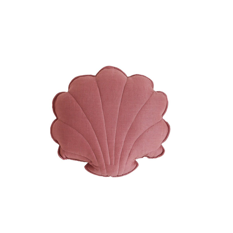 Muschelkissen aus Leinen „Marsala“