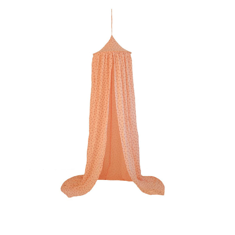 Baldachin „Kleine Blumen“ – Apricot/Rosa
