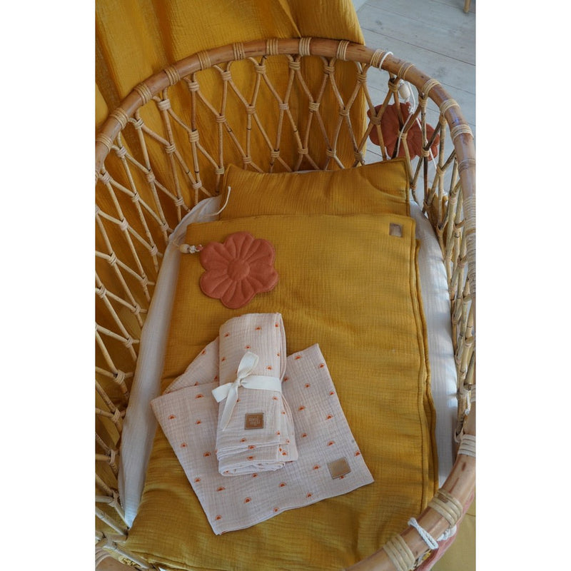 Musselin-Kinderdecken-Set „Ocker“