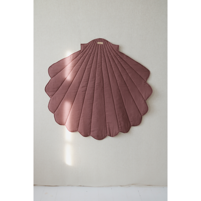 Leinen-Muschelmatte „Marsala“