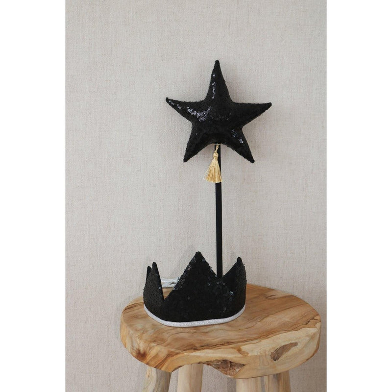 Verkleidungsset „Black Magic“ mit Krone und Zauberstab