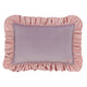 Samt-Kissen „Violet Lemonade“ mit Rüschen
