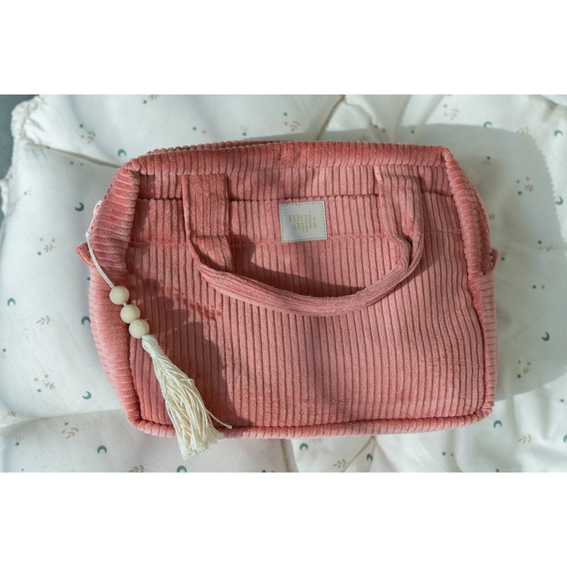 Cord-Kosmetiktaschen-Set „Coral“