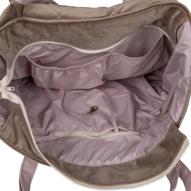 Samt-Reisetasche „Blush Beige“