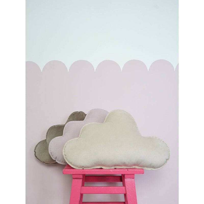 Samtwolkenkissen „Creme“