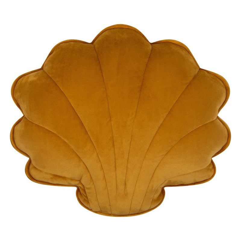 Samt-Muschelkissen „Golden Mustard“