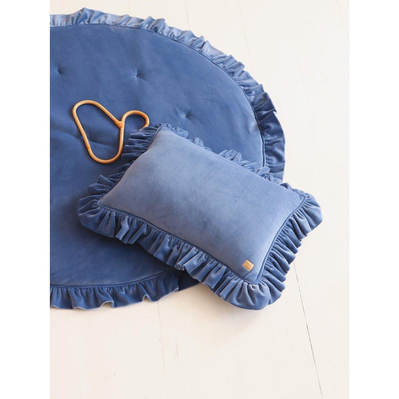 Samt-Spielmatte „Sapphire Blue“ mit Rüschen