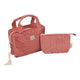 Cord-Kosmetiktaschen-Set „Coral“
