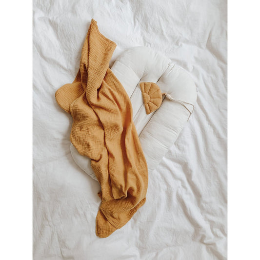 Musselin-Babydecke „Ocker“