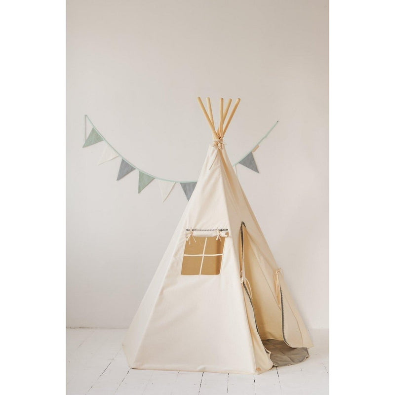 Tipi-Zelt „Grey Pompoms“