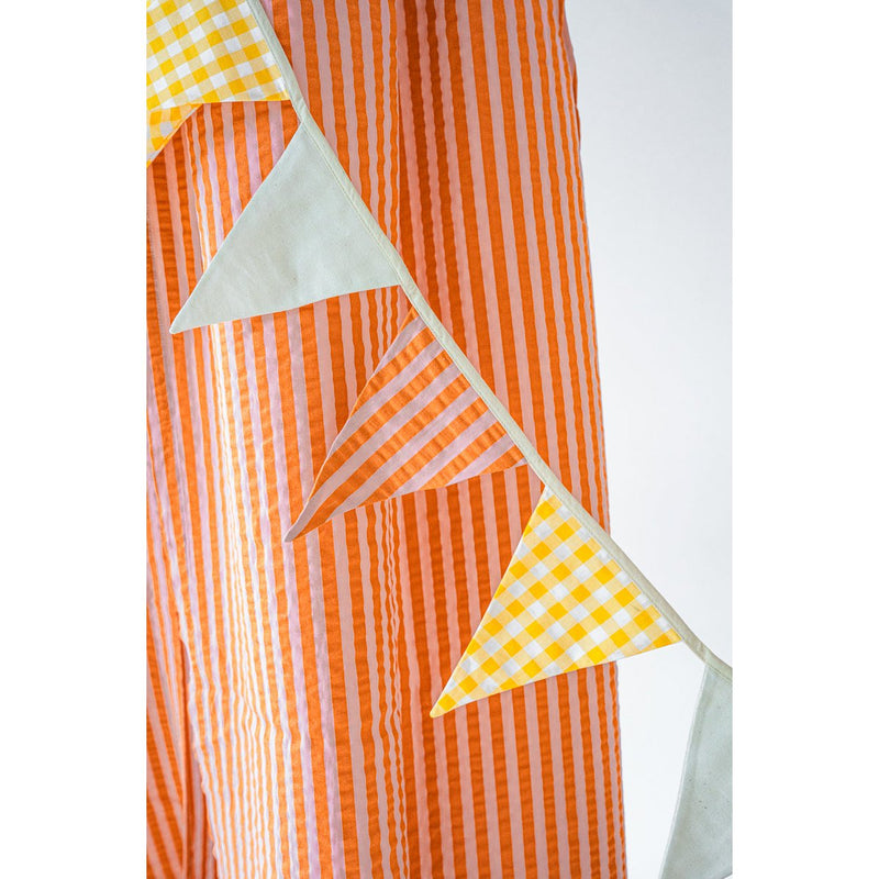 Baumwoll-Baldachin „Pink Orange Stripe“