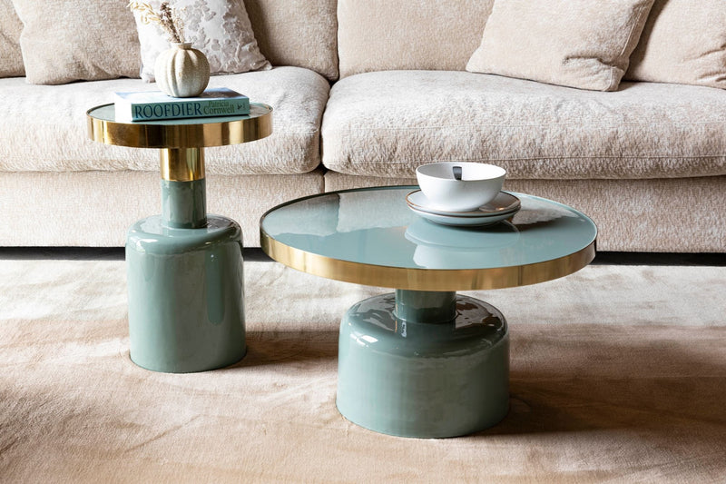Zuiver Couchtisch Glam – Grün – im Wohnambiente