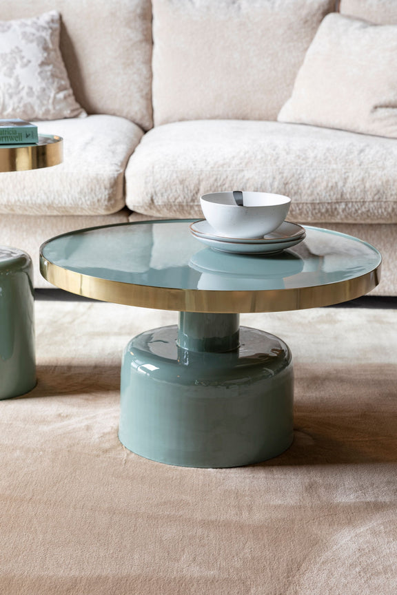 Zuiver Couchtisch Glam – Grün – im Wohnambiente