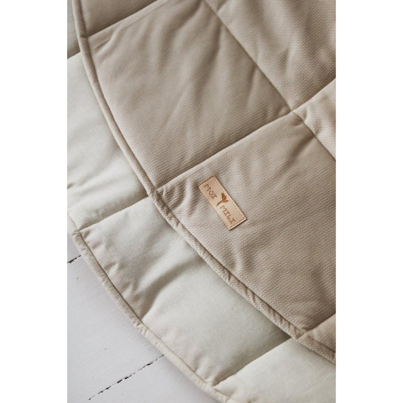 Runde Samt-Spielmatte „Soft Beige“